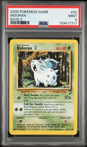 Nidoran Base Ii #82, PSA 9