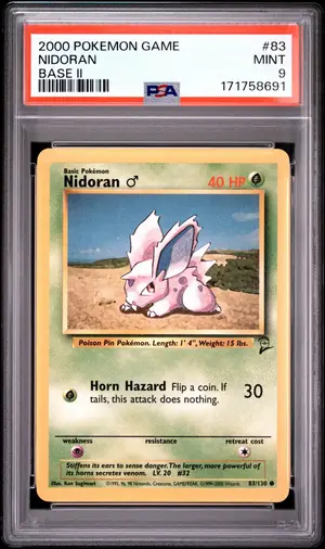 Nidoran Base Ii #83, PSA 9
