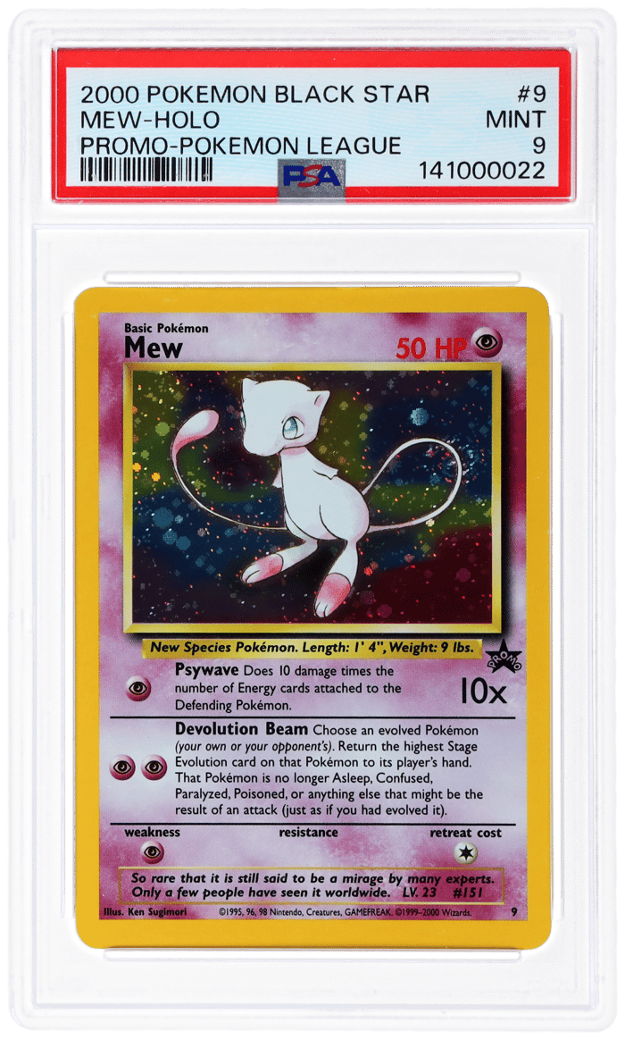 2000 Pokemon Wizards of the Coast Black Star Promo Pokemon League Holo Mew #9