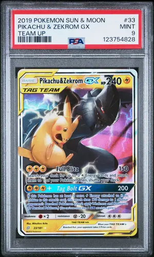 Pikachu & Zekrom GX, PSA 9 MINT