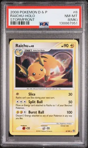 Raichu Stormfront (PSA 8), psa 8