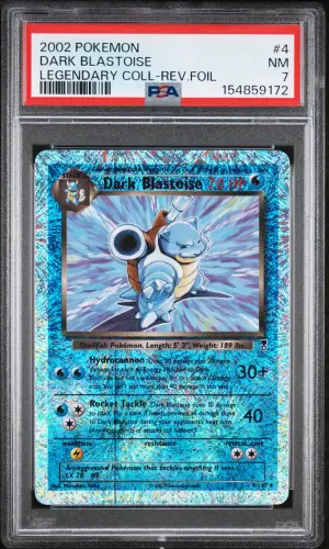 Dark Blastoise-Reverse Foil, PSA NM 7