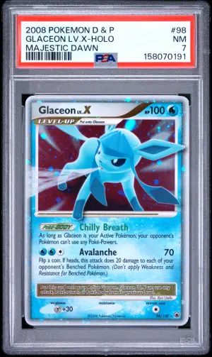 Glaceon LV.X-Holo, PSA NM 7
