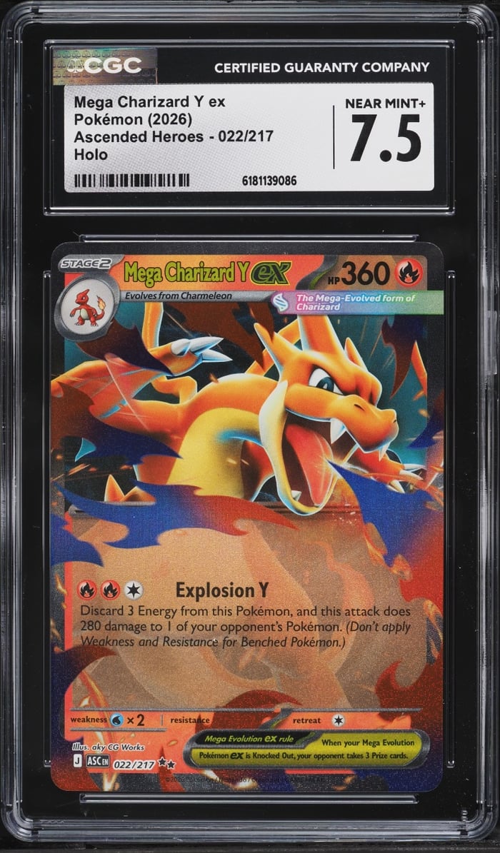 2026 Pokemon Mega Evolution Ascended Heroes Holo Mega Charizard Y Ex #22