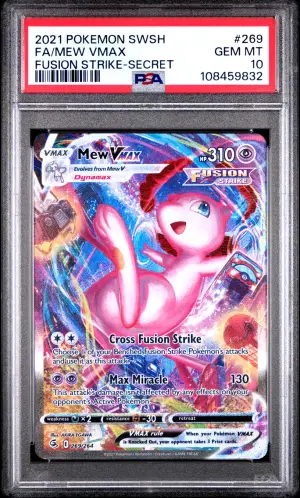 Full Art/Mew Vmax, PSA GEM-MT 10