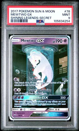 Mewtwo GX, PSA 9 MINT