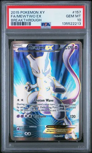 Full Art/Mewtwo EX, PSA GEM-MT 10