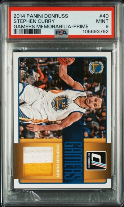2014 PANINI DONRUSS GAMERS MEM PRIME #40 STEPHEN CURRY 18/20
