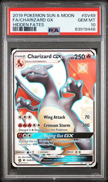 CHARIZARD GX 2019 SUN & MOON HIDDEN FATES (PSA 10)