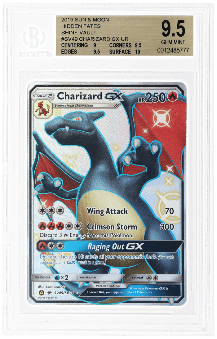 2019 Pokemon Sun and Moon Hidden Fates Shiny Vault Charizard Gx #SV49