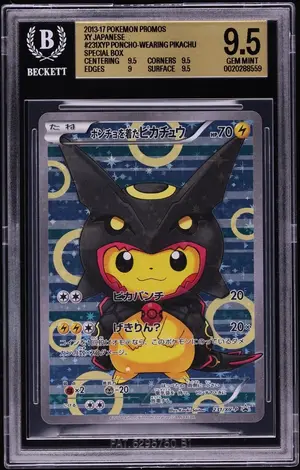 2016 Pokemon Japanese XY Promo Full Art Rayquaza Poncho-Wearing Pikachu #231, BGS 9.5 GEM MINT