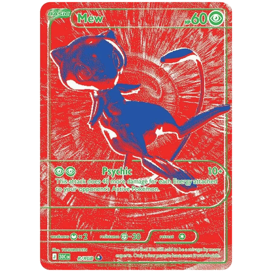 30th Celebration Mew R/RGB Red Secret Rare Near Mint