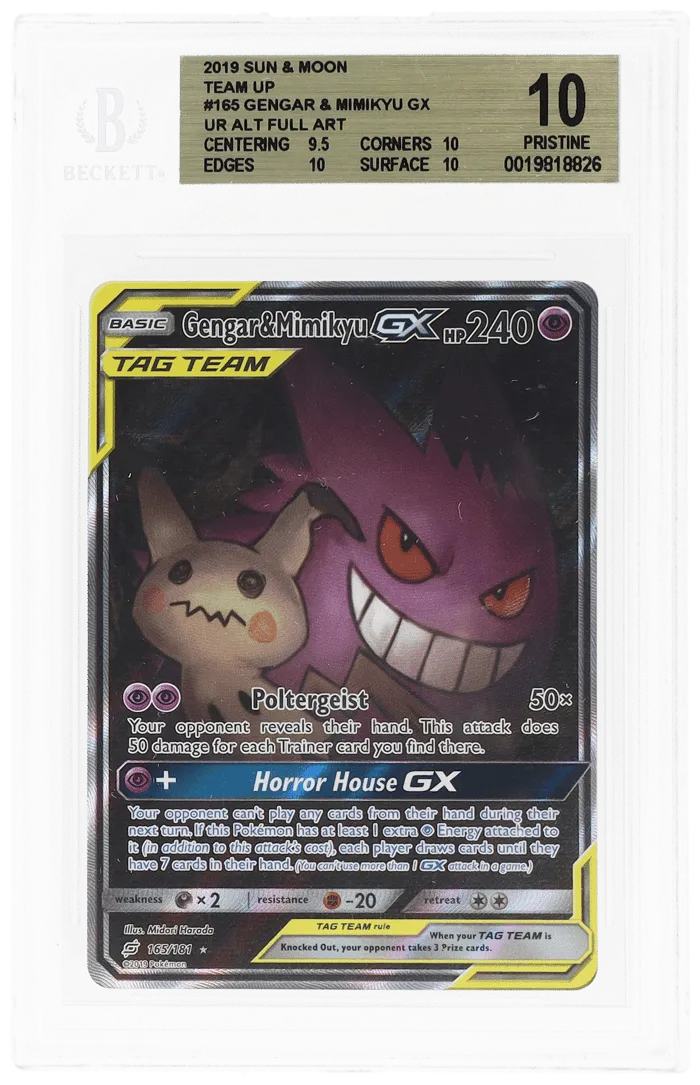 Sun and Moon Team Up Gengar/Mimikyu Gx #165