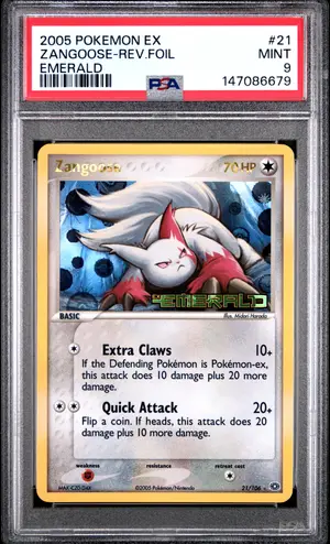 Zangoose-Rev.foil, PSA 9