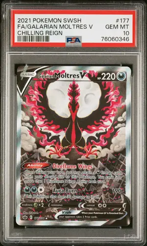 Galarian Moltres V, PSA 10 GEM MINT