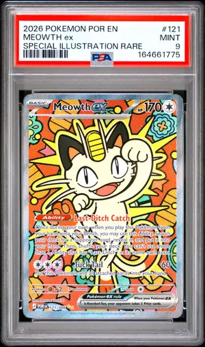 Meowth EX, PSA 9 MINT