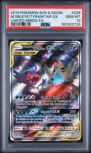Mega Sableye & Tyranitar GX, PSA 10 GEM MINT
