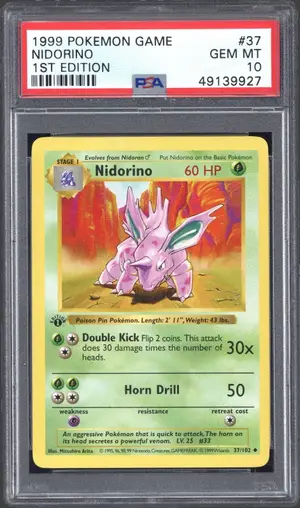 Nidorino, PSA 10 GEM MINT