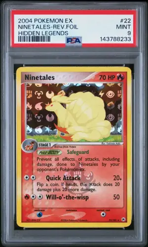 Ninetales-Reverse Foil, PSA MINT 9