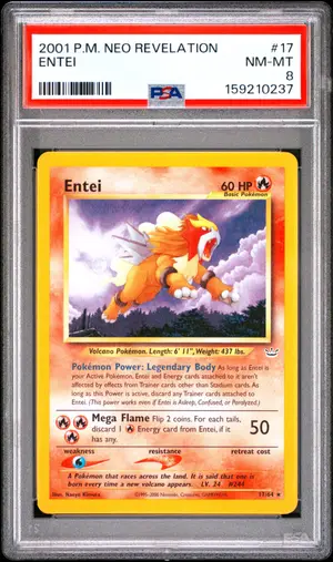 Entei, PSA 8 NM-MT