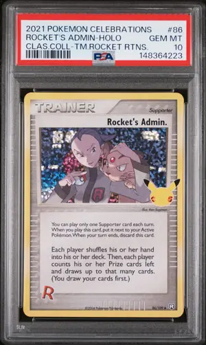 Rocket'S Admin-Holo Clas.Coll-Tm.Rocket Rtns. #86, PSA 10