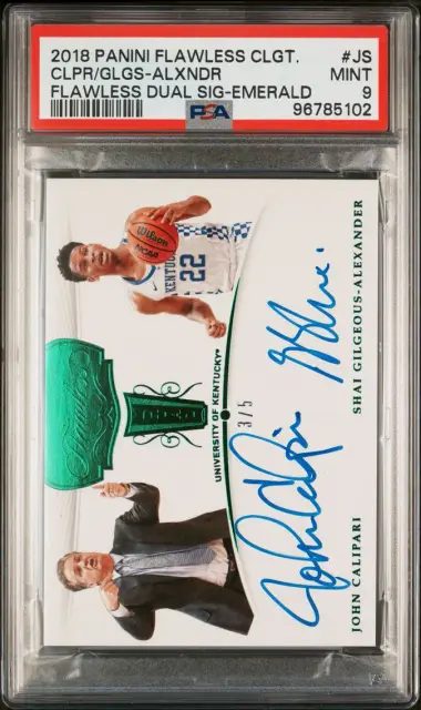 John Calipari/Shai Gilgeous-Alexander, PSA 9